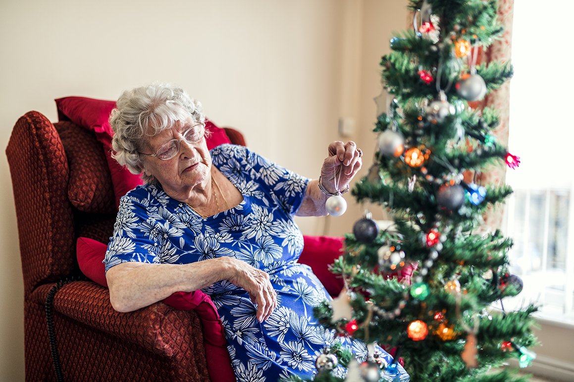 Time to Decorate Her Christmas Tree